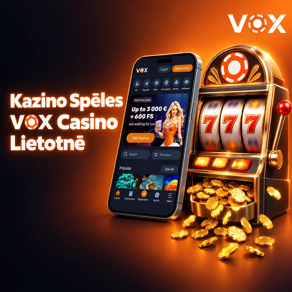 VOX Casino iOS lietotne ar 4000+ spēlēm: automāti, galda spēles un tiešraides kazino