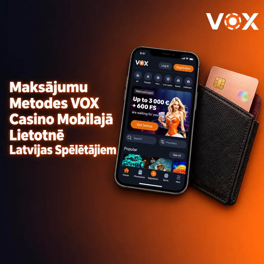 VOX Casino mobilās lietotnes maksājumu metodes Latvijas spēlētājiem: Visa, Bitcoin, MiFinity
