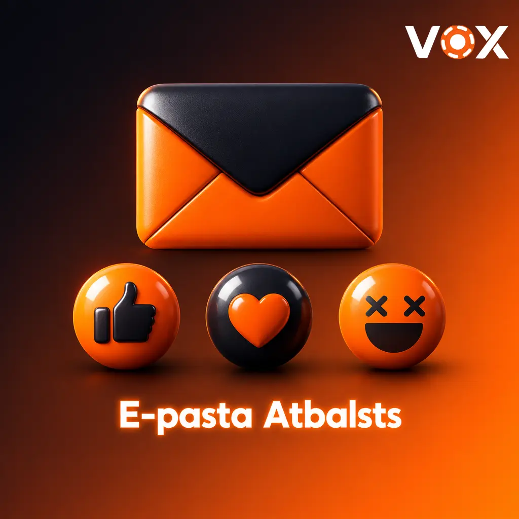 VOX Casino e-pasta atbalsts dokumentiem un sarežģītiem pieprasījumiem, atbilde 24 stundu laikā