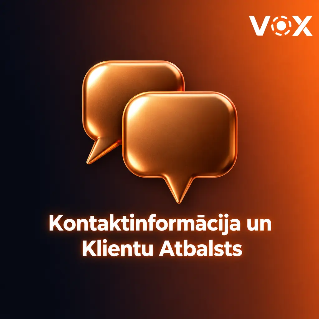 VOX Casino klientu atbalsts 24/7 — live chat, e-pasts un FAQ latviešu un angļu valodā