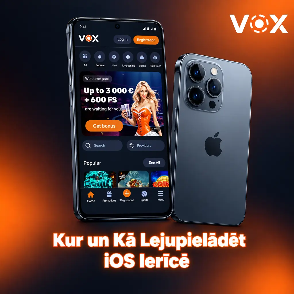 VOX Casino iOS lietotnes lejupielāde App Store vai kā PWA Safari pārlūkā Latvijā