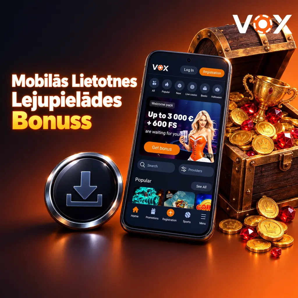 VOX Casino mobilā lietotne Android un iOS ar ekskluzīvu lejupielādes bonusu jauniem spēlētājiem