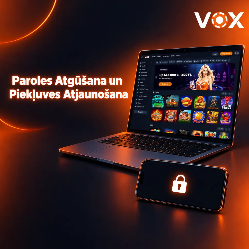 VOX Casino paroles atgūšana — soļi piekļuves atjaunošanai, verifikācija un drošības padomi