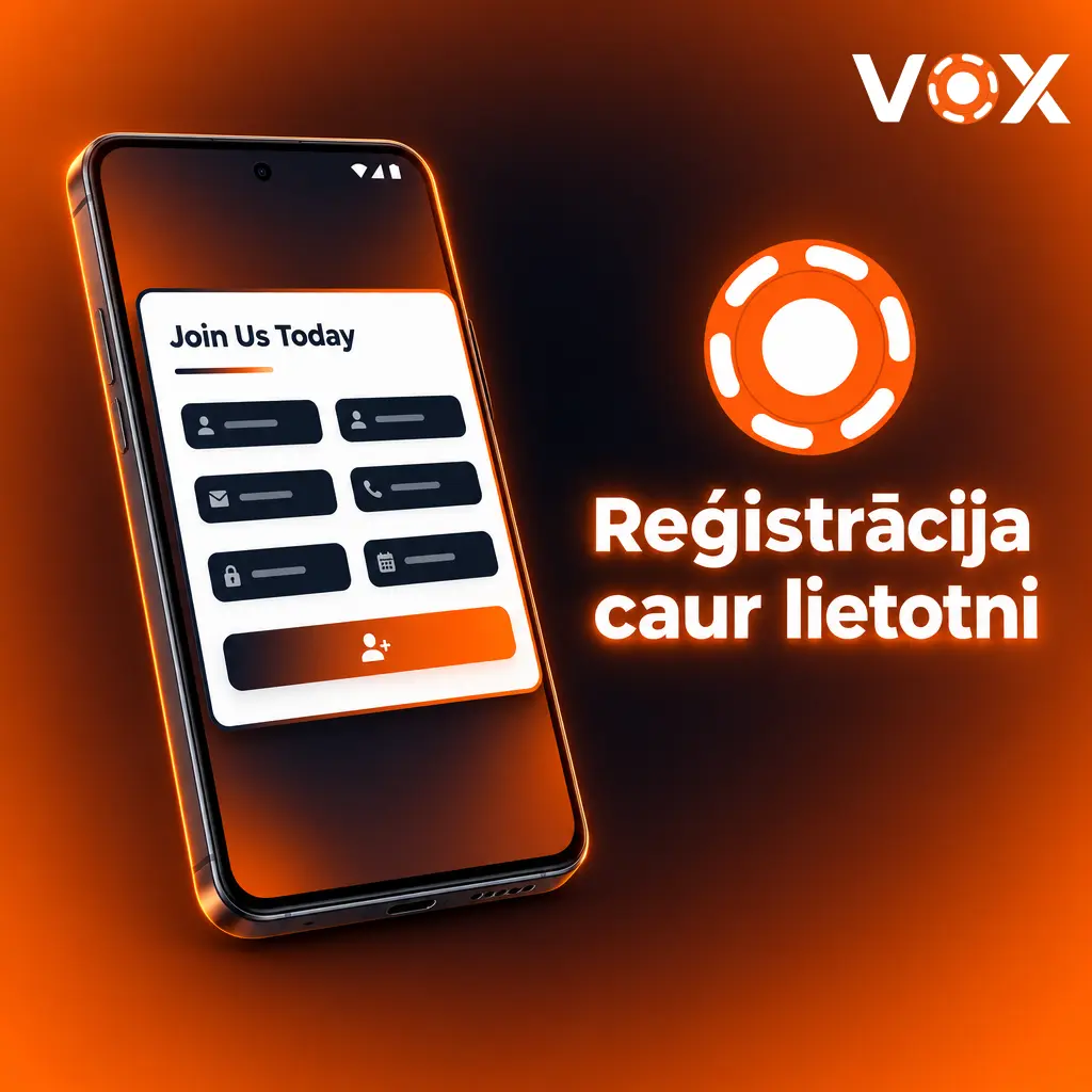 VOX Casino lietotnes reģistrācijas process soļi, konta izveide mazāk par 3 minūtēm