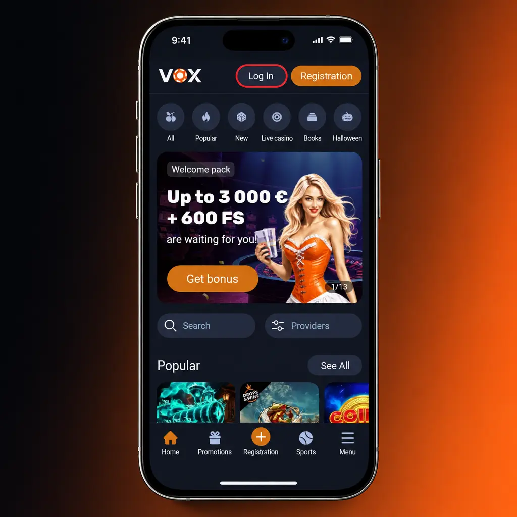 VOX Casino konta pieteikšanās soļi — e-pasts, parole un piekļuve bilancei un bonusiem