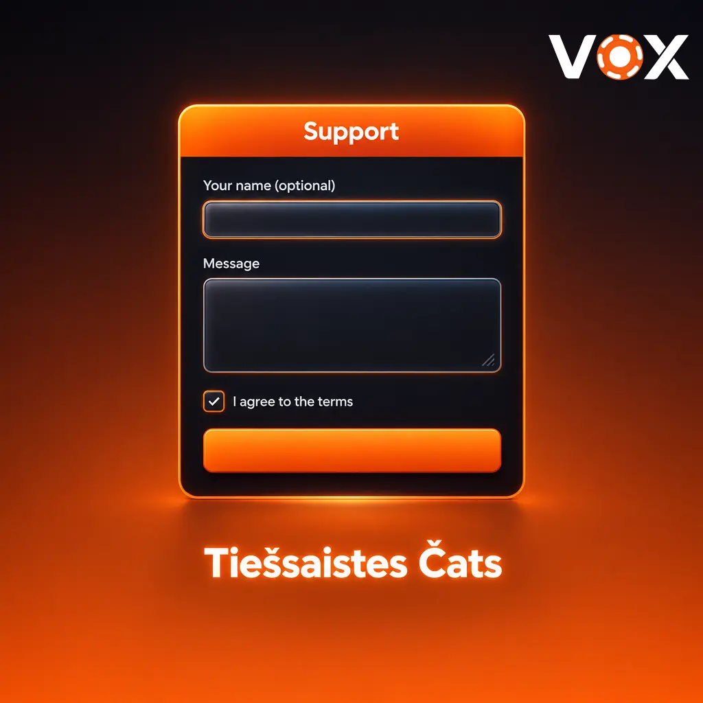 VOX kazino tiešsaistes čats — ātrākais veids, kā sazināties ar atbalsta komandu